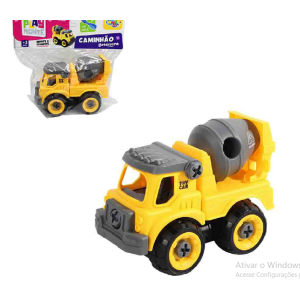 WB12403 CAMINHAO BETONEIRA MONTA E DESMONTA COM CHAVE WELLKIDS