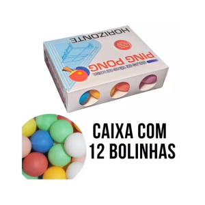 PS12BS CAIXA DE BOLAS DE PING PONG C/12 BRANCA OU  COLORIDAS