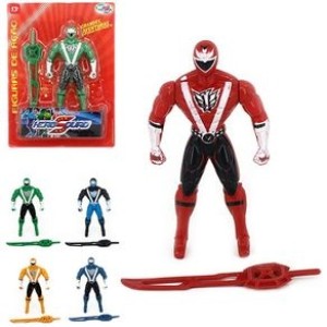 WB4281 BONECO RANGER HERO SQUAD COM ESPADA FIGURAS DE ACAO COLORS NA CARTELA WELLKIDS