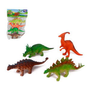 WB6761 KIT DINOSSAUROS PVC ATAQUE DINO 4 PCS WELLKIDS