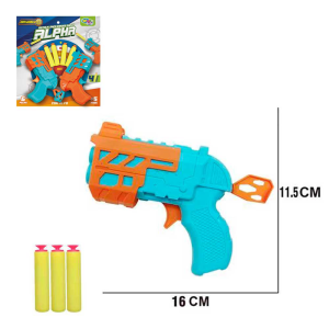 19660 PISTOLA LANCA DARDOS DUPLA ALPHA 6 PCS WELLKIDS