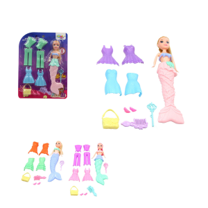 WB12390 BONECA MILA SEREIA COM ACESSORIOS SRT COR E MODELO 10 PCS