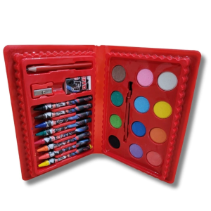 BRU TK-CR01 KIT P/ USO ESCOLAR MALETA COLORIDA C/ 24 PCS