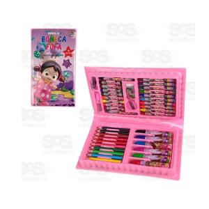 BRU TK-CR04 KIT P USO ESCOLAR MALETA COLORIDA C/ 48 PCS