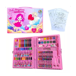 BRU TK-CR14 KIT P USO ESCOLAR MALETA COLORIDA C/ 86 PCS