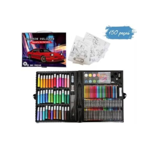 BRU TK-CR15 KIT P USO ESCOLAR MALETA COLORIDA C/ 150 PCS