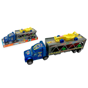 WB19357 CAMINHAO A FRICCAO CEGONHA COM CARRO F1 SPEED MAX