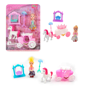 WB7494 BONECA DUDA COM CARRUAGEM E ACESSORIOS