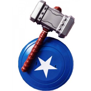 XIS0312 Kit Guerreiro Super Heróis com Espada e Escudo Americano