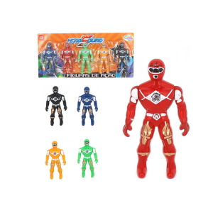 WB4279 Boneco Hero Squad Com 5 Peças Figuras De Ação